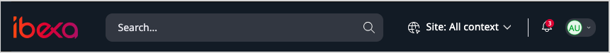 Notification icon on the top bar